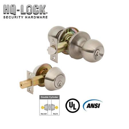 HQ LOCK HQ Lock: Entry Lockset / Deadbolt Combo Set Double Cylinder US32D-KW1 HQL-CL02-32D-KW1
